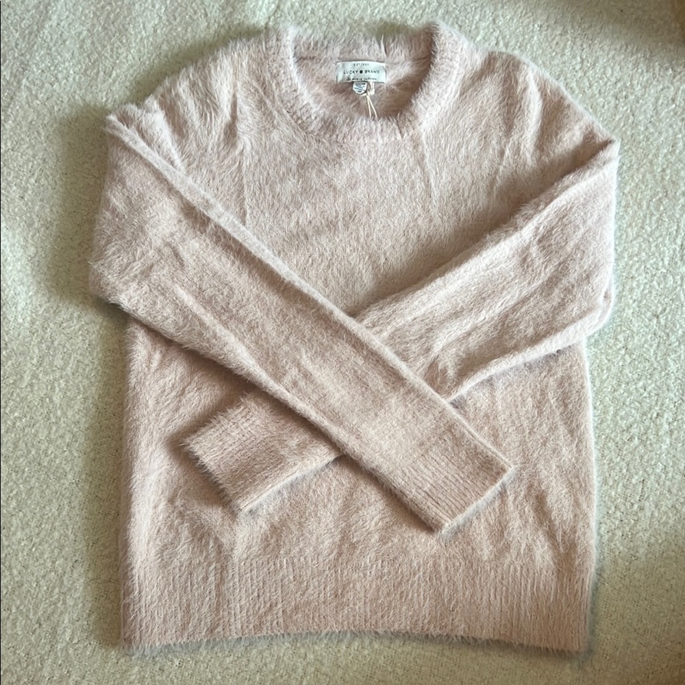 Lucky Brand Pink Crew Neck Sweater